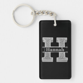 Monogramme d'argent initial H personnalisé Votre n