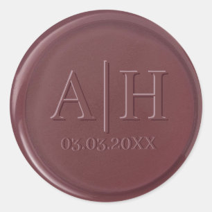 Monogramme Date Mulberry Stickers Cire