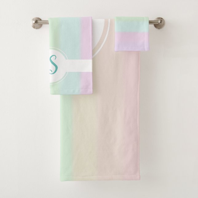 Monogramme de Baby Girl's Cute Rainbow Color Paste (En situation)