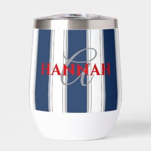Monogramme de bande de cabane en bleu marine