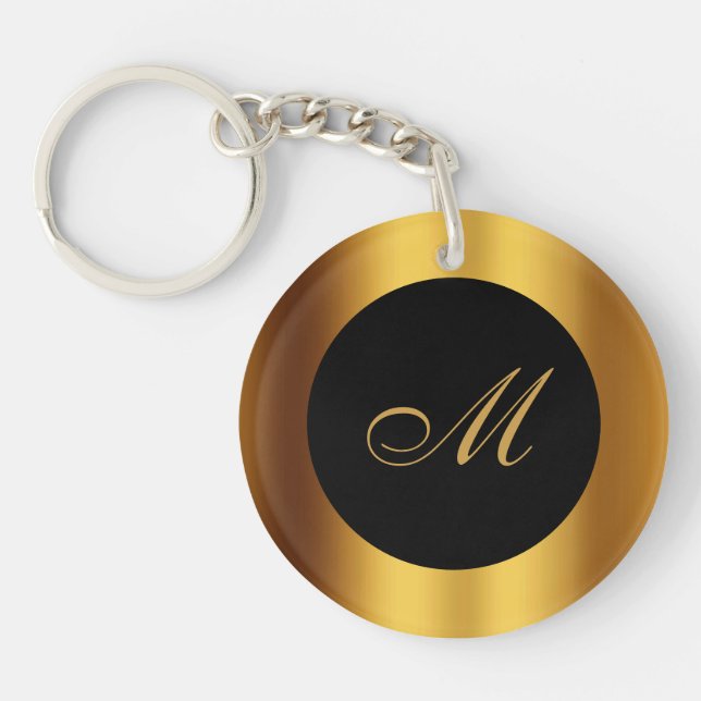 Monogramme de bordure en or noir de luxe (Devant)