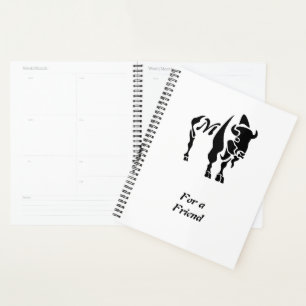 Monogramme de buffle noir Silhouette