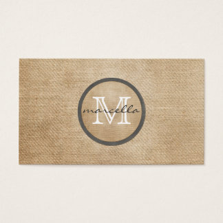 Monogramme de Burlap
