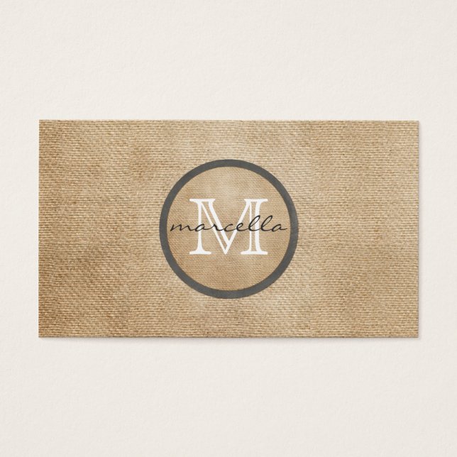 Monogramme de Burlap (Devant)