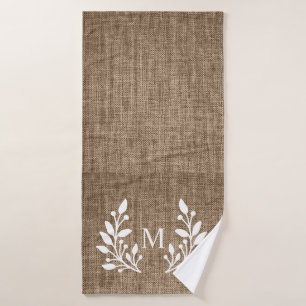 Monogramme de Burlap rustique