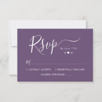 Monogramme de calligraphie élégant Mariage RSVP vi