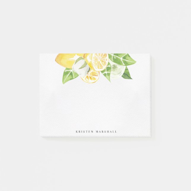 monogramme de citrus citron post-it notes (Devant)