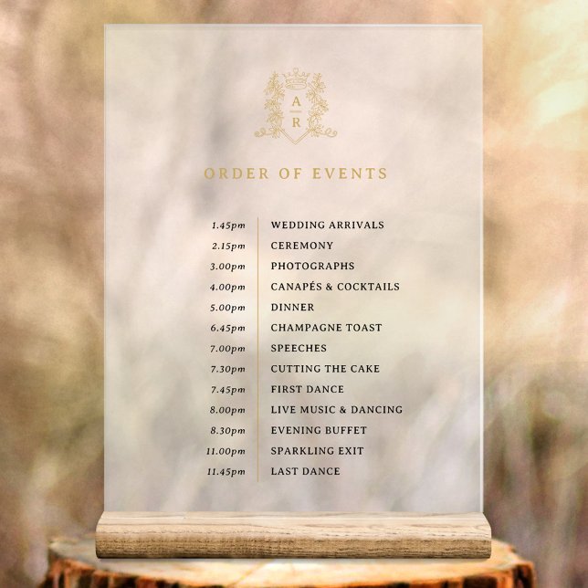 Monogramme de couronne d'or blanc ordre des événem (Créateur téléchargé)