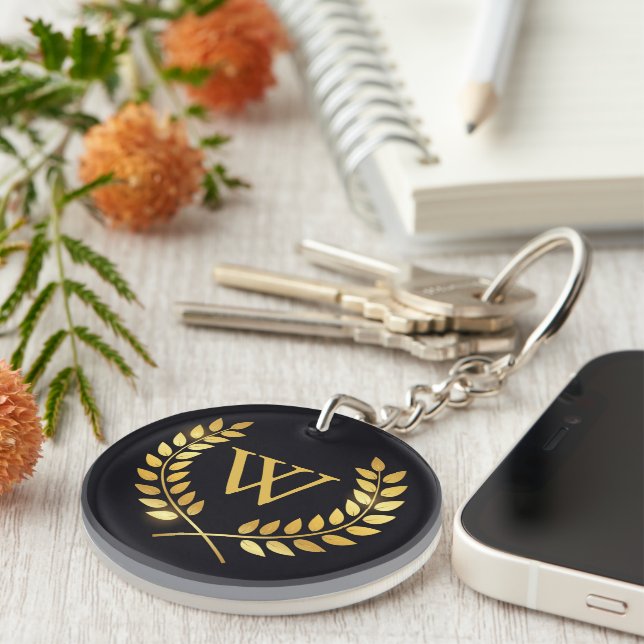 Monogramme de couronne d'or Laurel (Devant droit)