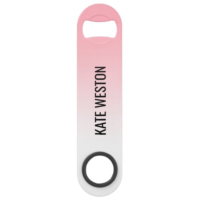Monogramme de dégradé de coucher de soleil rose (Dos)