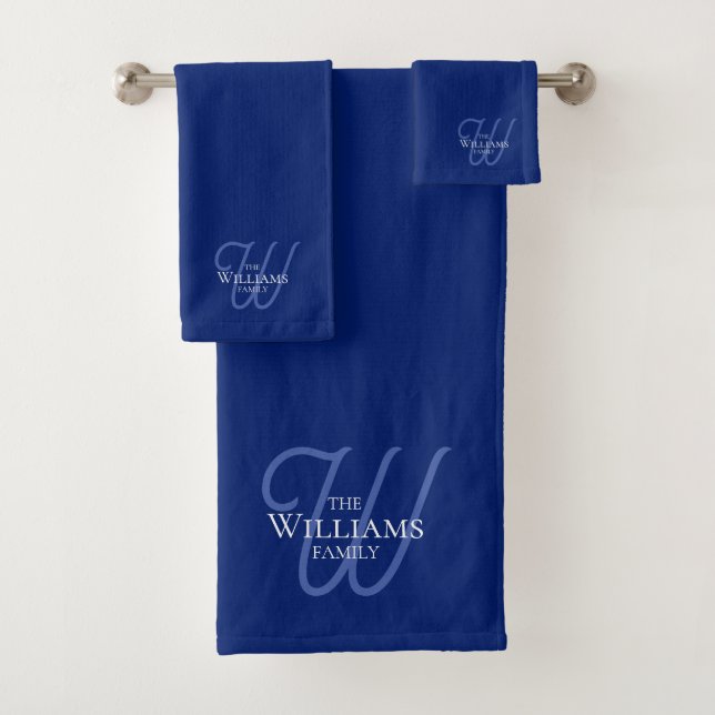 Monogramme de famille bleu Monogramme (En situation)