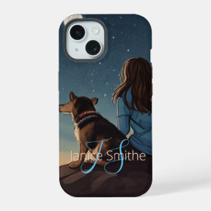Monogramme de fille et de chien