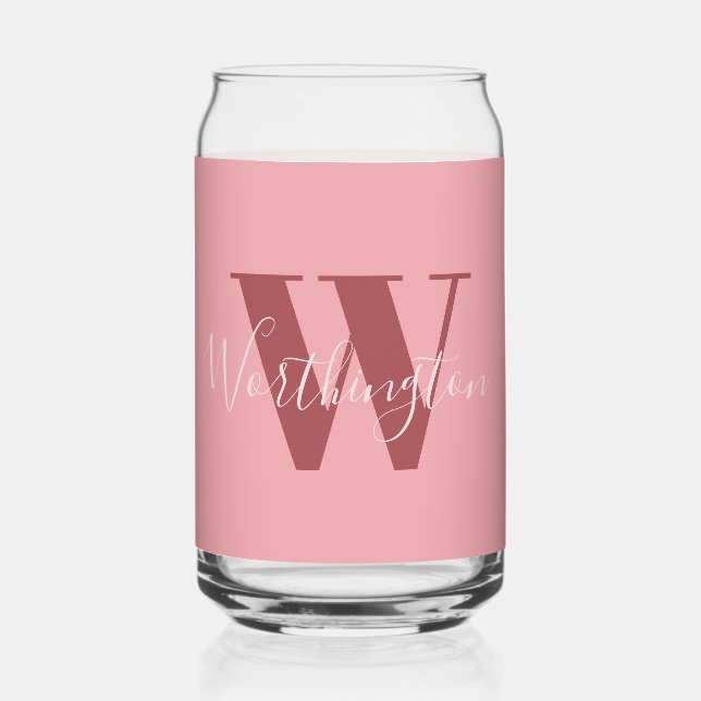 Monogramme de fille et nom rose roux (Recto)