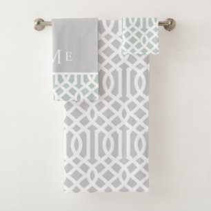 Monogramme de la pinte et des trellis gris Coule