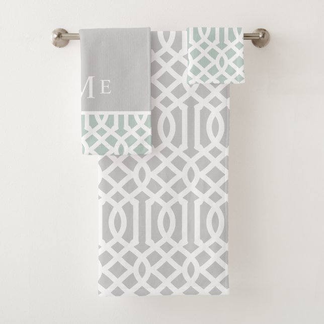 Monogramme de la pinte et des trellis gris | Coule (En situation)