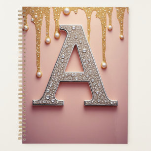 Monogramme de lettre A en diamant de luxe avec cou