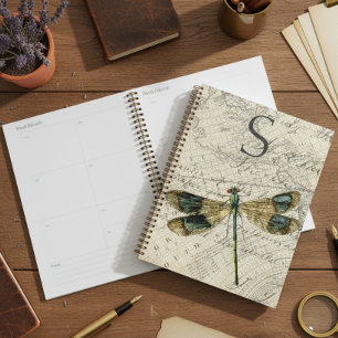 Monogramme de libellule Vintage rustique