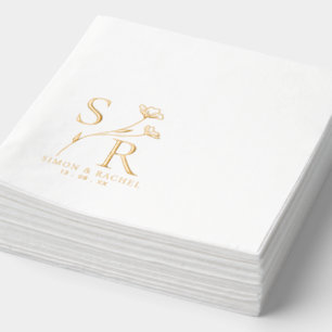 Monogramme de mariage personnalisé   initiales, no