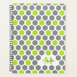 Monogramme de Motif géométrique gris vert chaux mo