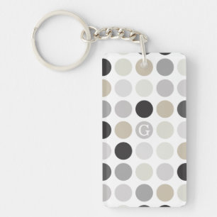 monogramme de motif noir pois