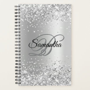Monogramme de papier d'aluminium scintillant argen
