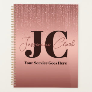 Monogramme de Parties scintillant Rose d'or modern