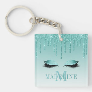 Monogramme de Parties scintillant Turquoise modern