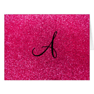 Monogramme de parties scintillantes de rose rose
