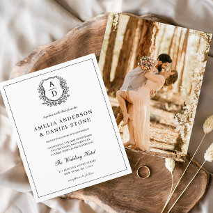 Monogramme de poitrine de feuilles officiel Mariag