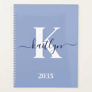 Monogramme de script bleu moderne