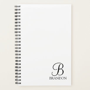Monogramme de script personnalisé et planificateur