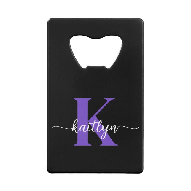 Monogramme de script violet noir (Devant)