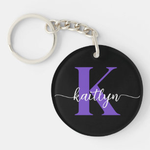 Monogramme de script violet noir