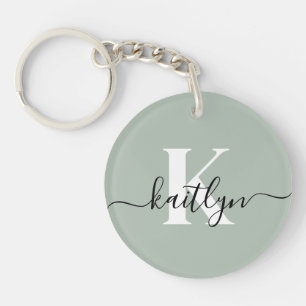 Monogramme de style moderne vert sauge
