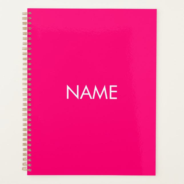 Monogramme de texte personnalisé minimaliste rose  (Devant)