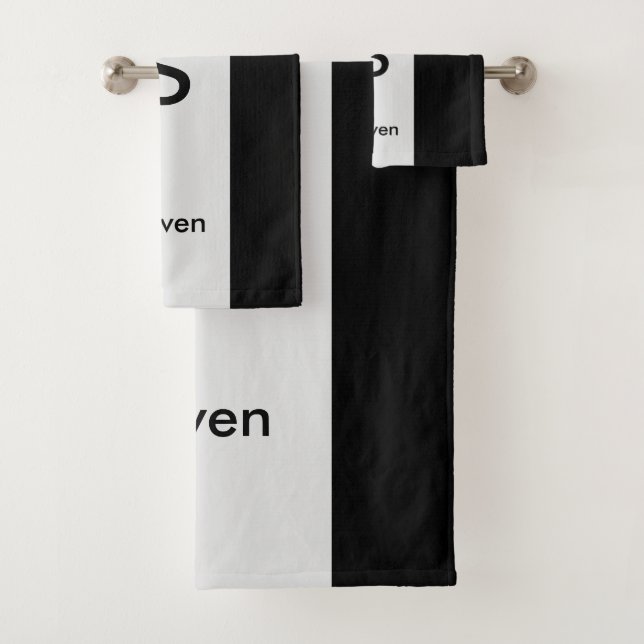 Monogramme Deux tons moderne noir et gris clair (En situation)
