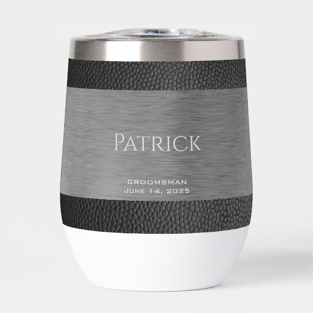 Monogramme d'impression en cuir et en métal (Avant)