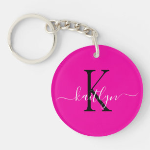 Monogramme d'initiale de nom rose chaud