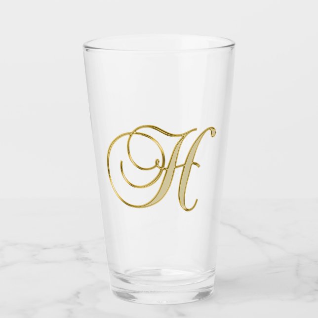 Monogramme d'or H verre (Devant)