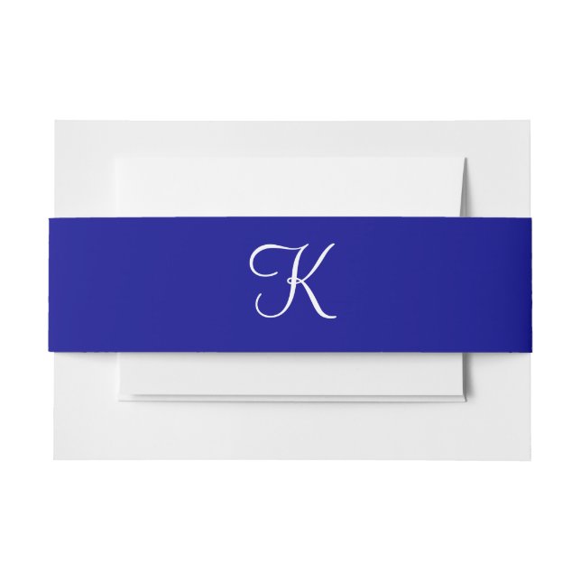 Monogramme dunkelblau einladungsbanderole (Vorderseite Beispiel)