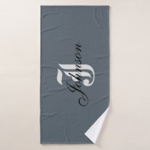 Monogramme élégant en gris blanc personnalisé