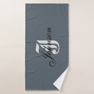 Monogramme élégant en gris blanc personnalisé