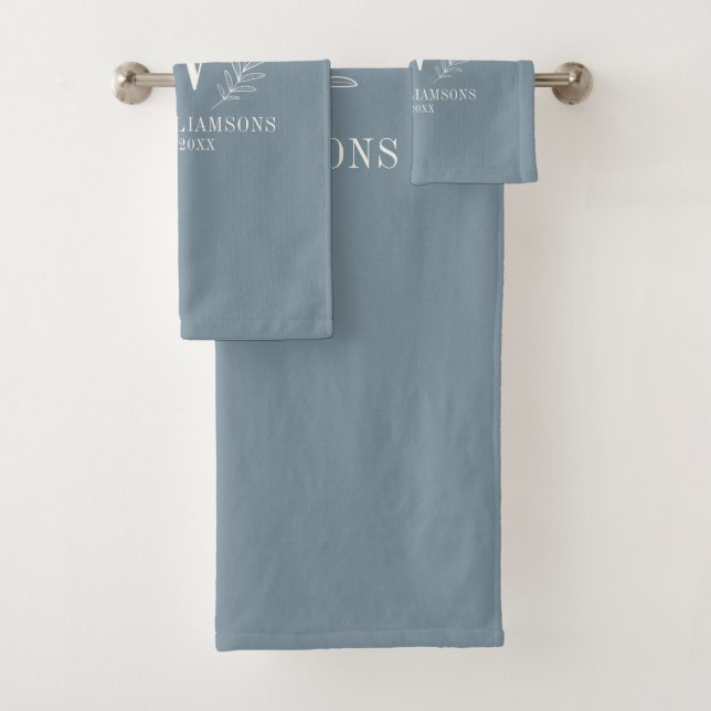 Monogramme élégant et bleu foncé moderne (En situation)