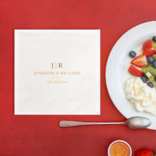 Monogramme Élégant et Chic pour Mariage Nom Date M