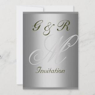Monogramme Élégant et simple Faire-part de mariage