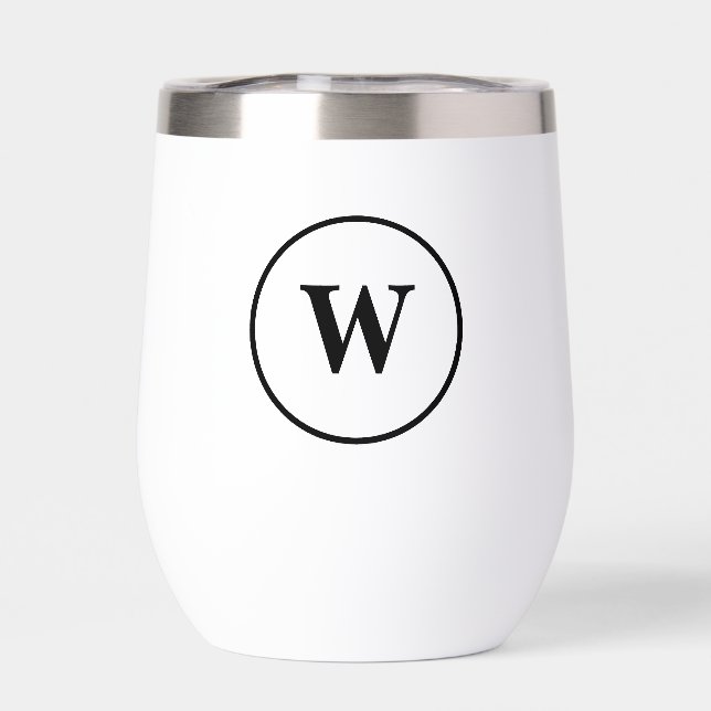 Monogramme élégant minimaliste personnalisé (Arrière)