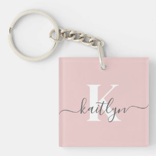 Monogramme élégant rose poudré gris