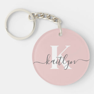 Monogramme élégant rose poudré gris