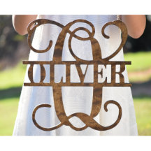 Monogramme en bois 15x20 