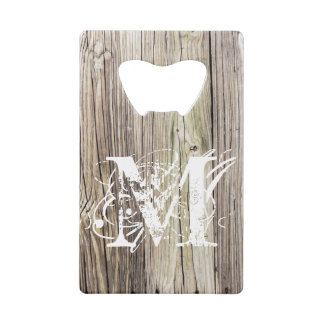 Monogramme en bois patiné